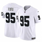 Men & Women & Youth Las Vegas Raiders #95 Leki Fotu White 2025 F.U.S.E. Vapor Stitched Jersey,baseball caps,new era cap wholesale,wholesale hats